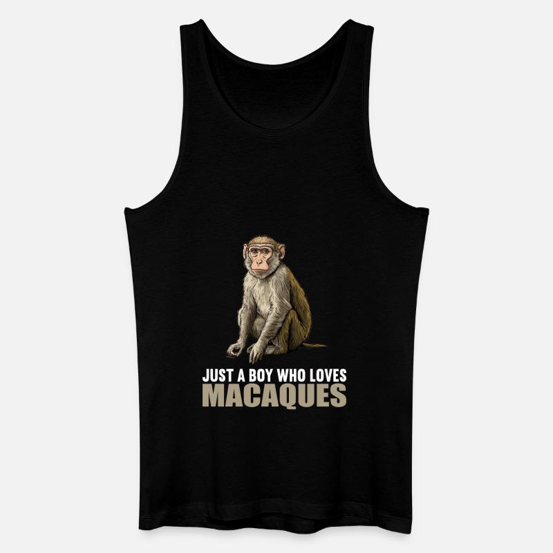 Makaken Makake - Männer Bio Tank Top - Schwarz