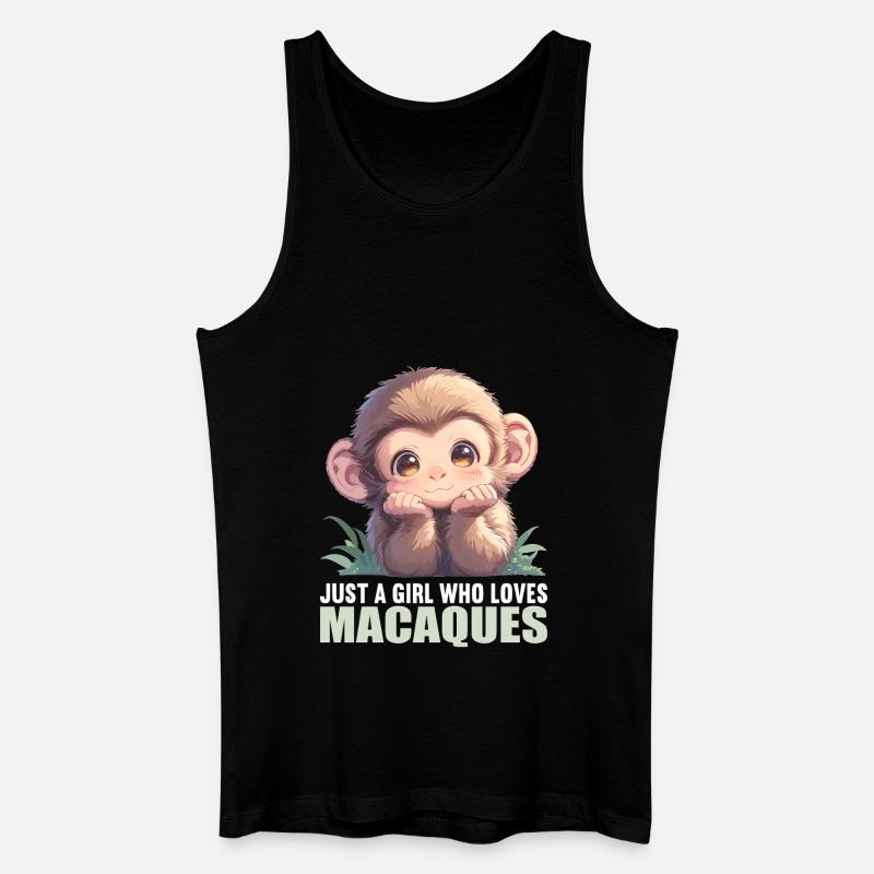 Makaken Makake - Männer Bio Tank Top - Schwarz