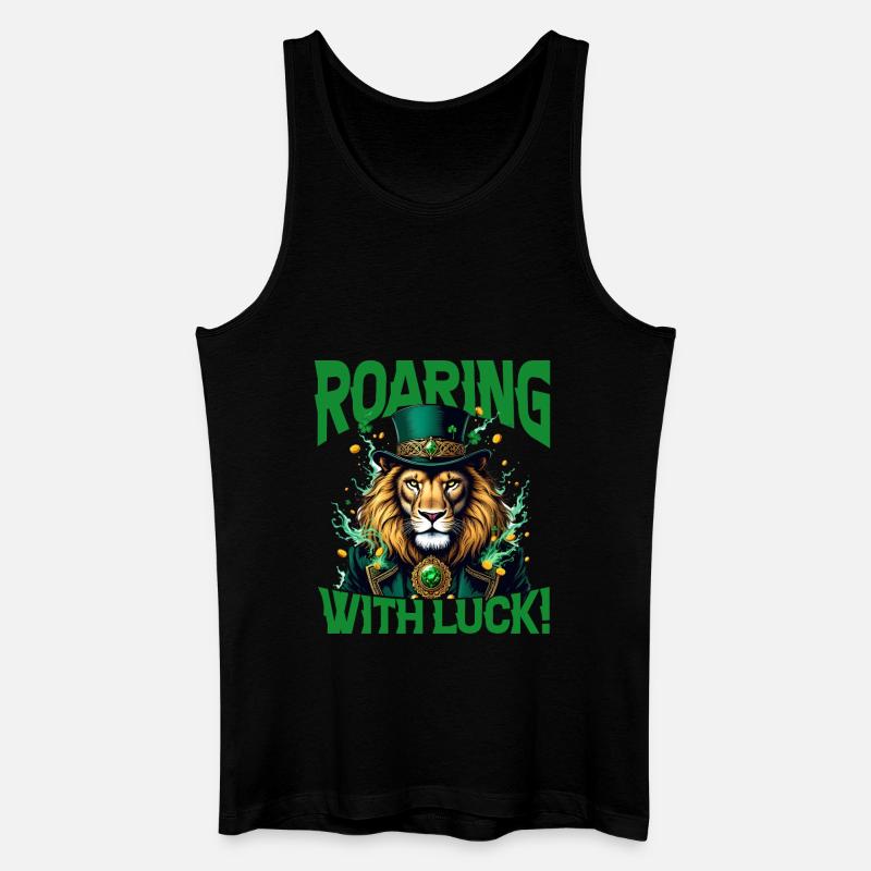 Brüllend vor Glück - Männer Bio Tank Top - Schwarz