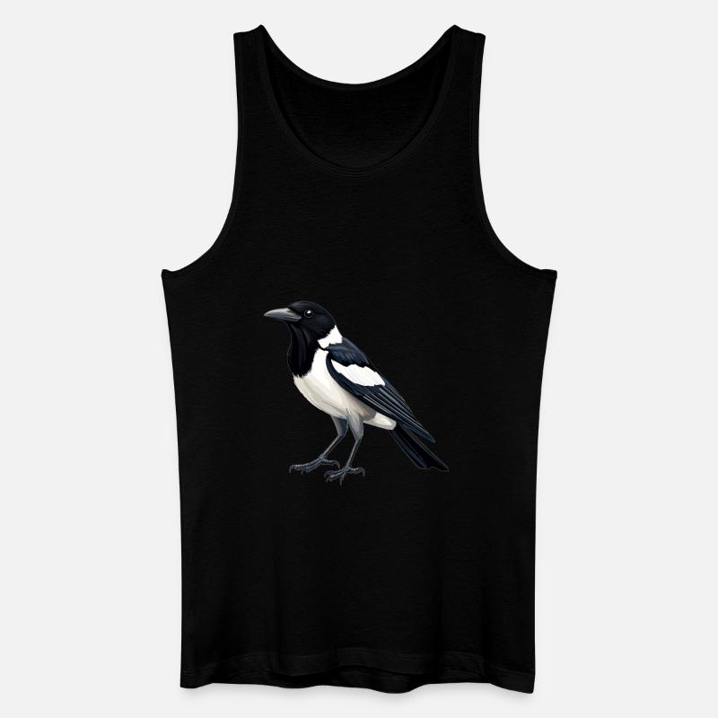 Elstern Elster - Männer Bio Tank Top - Schwarz