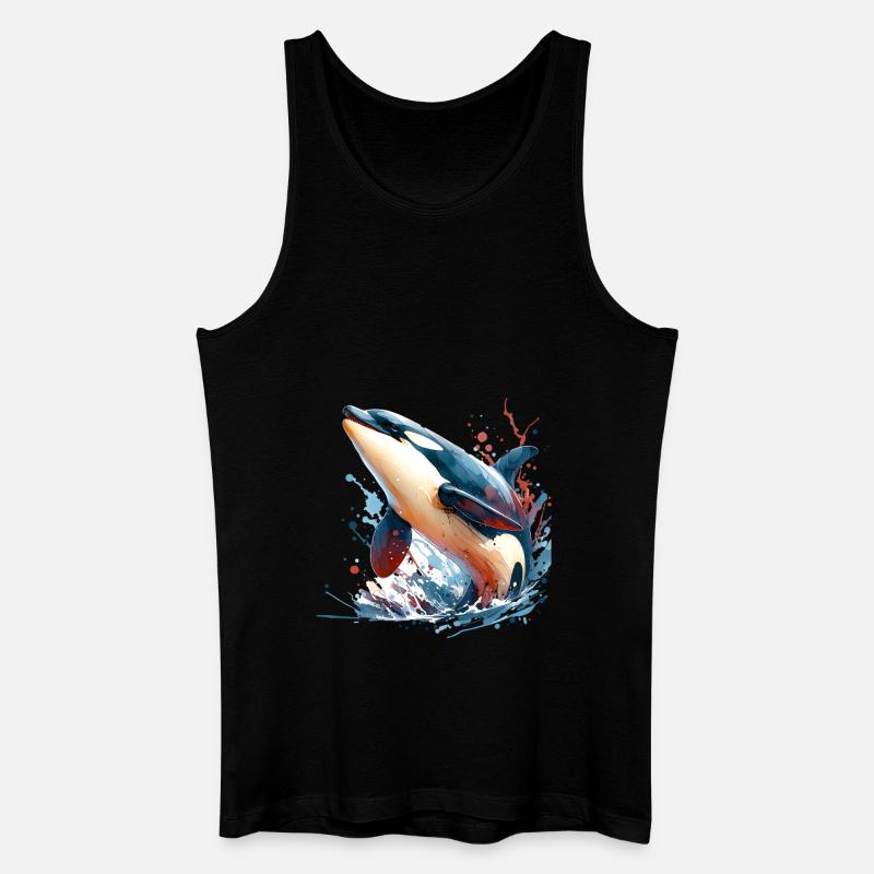 Orca Schwertwal - Männer Bio Tank Top - Schwarz