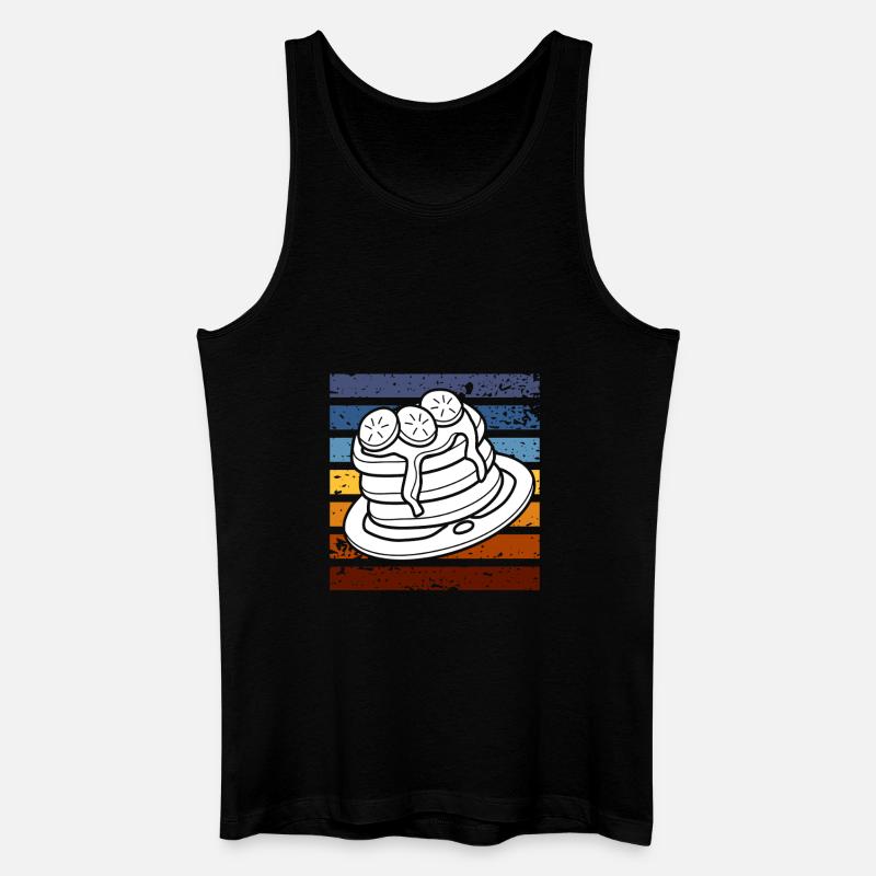 Retro Pancakes Breakfast Indulgence - Men’s Organic Tank Top - black