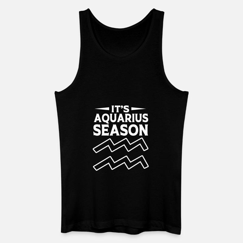Sternzeichen Wassermann - Männer Bio Tank Top - Schwarz