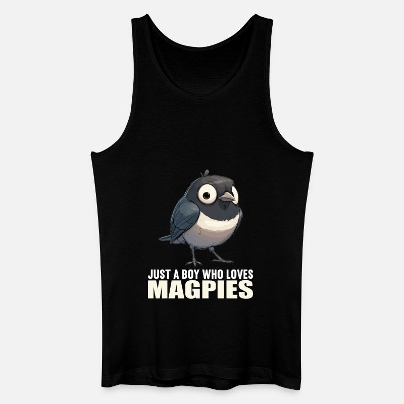 Elstern Elster - Männer Bio Tank Top - Schwarz