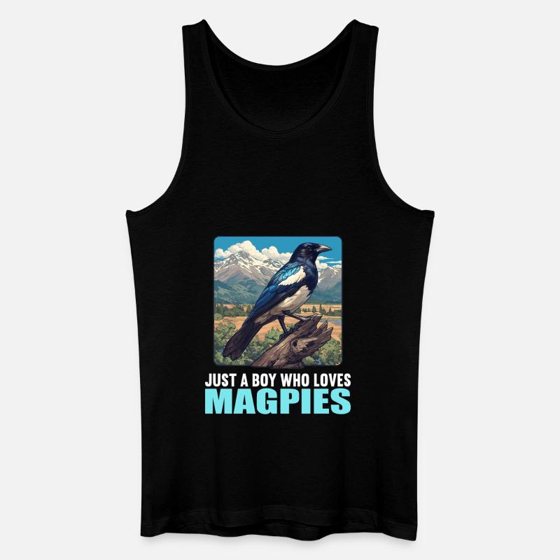 Elstern Elster - Männer Bio Tank Top - Schwarz