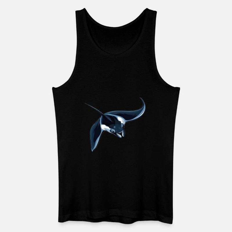 Mantas Manta Rochen - Männer Bio Tank Top - Schwarz