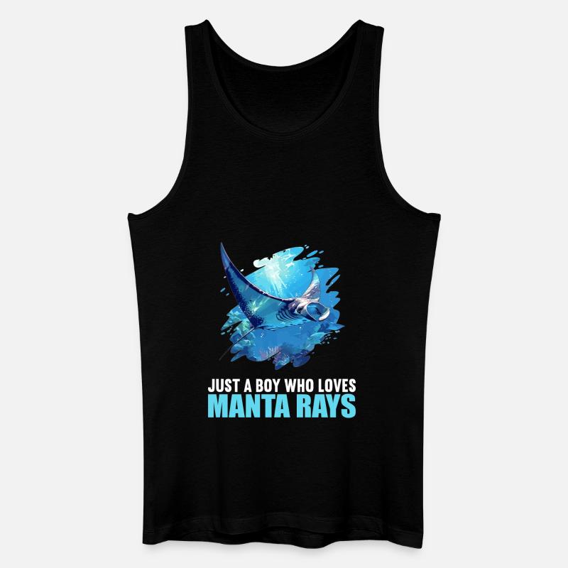 Mantas Manta Rochen - Männer Bio Tank Top - Schwarz