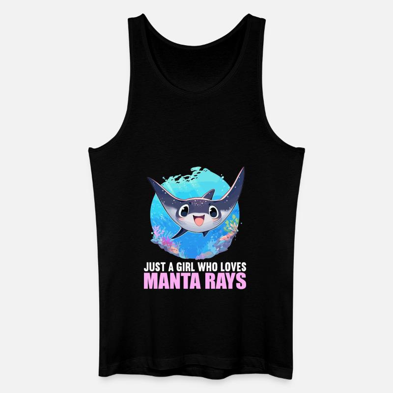 Mantas Manta Rochen - Männer Bio Tank Top - Schwarz