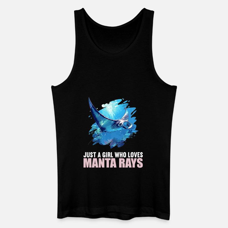 Mantas Manta Rochen - Männer Bio Tank Top - Schwarz