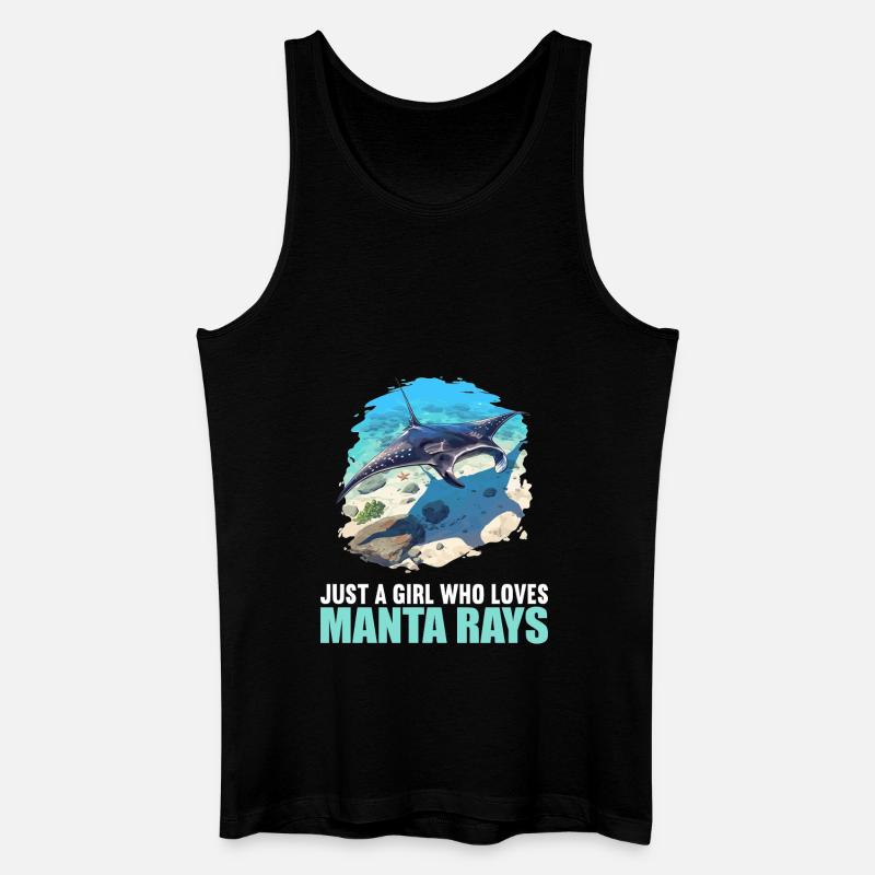Mantas Manta Rochen - Männer Bio Tank Top - Schwarz