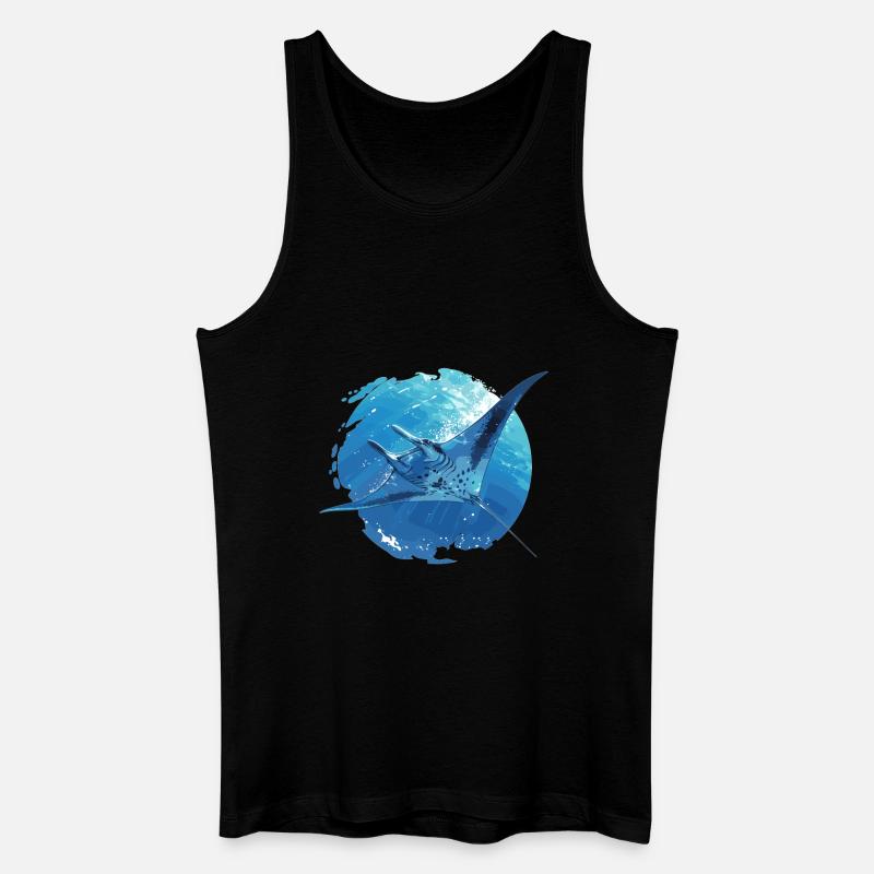 Mantas Manta Rochen - Männer Bio Tank Top - Schwarz