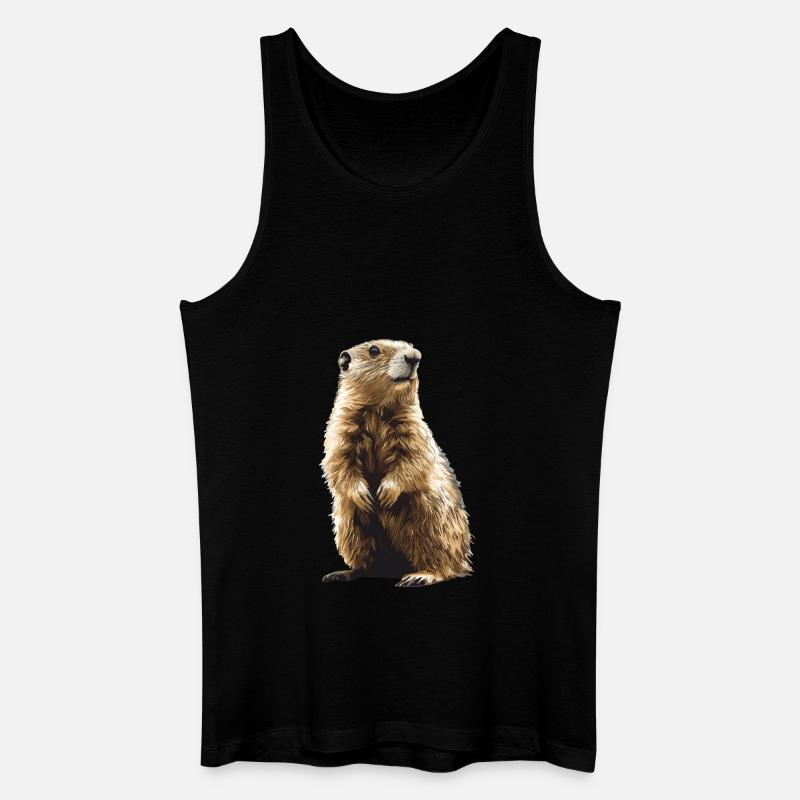 Murmeltiere Murmeltier - Männer Bio Tank Top - Schwarz