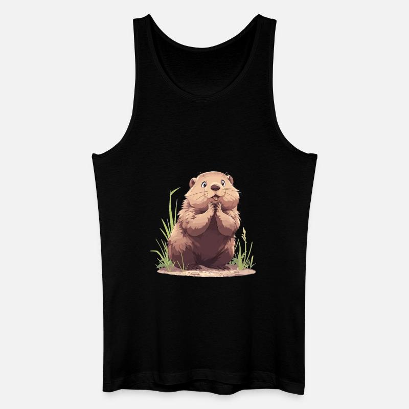 Murmeltiere Murmeltier - Männer Bio Tank Top - Schwarz