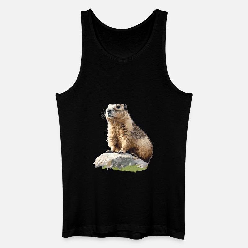 Murmeltiere Murmeltier - Männer Bio Tank Top - Schwarz