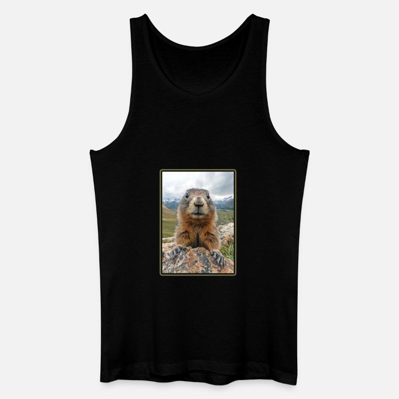 Murmeltiere Murmeltier - Männer Bio Tank Top - Schwarz