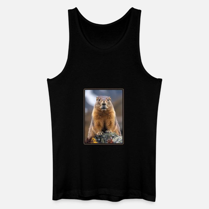 Murmeltiere Murmeltier - Männer Bio Tank Top - Schwarz