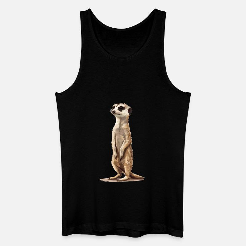 Meerkat Erdmännchen - Männer Bio Tank Top - Schwarz