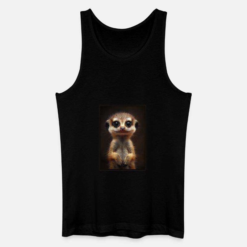 Meerkat Erdmännchen - Männer Bio Tank Top - Schwarz