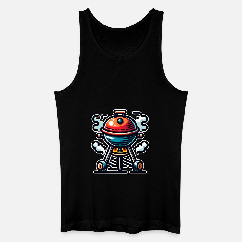 Grill - Männer Bio Tank Top - Schwarz