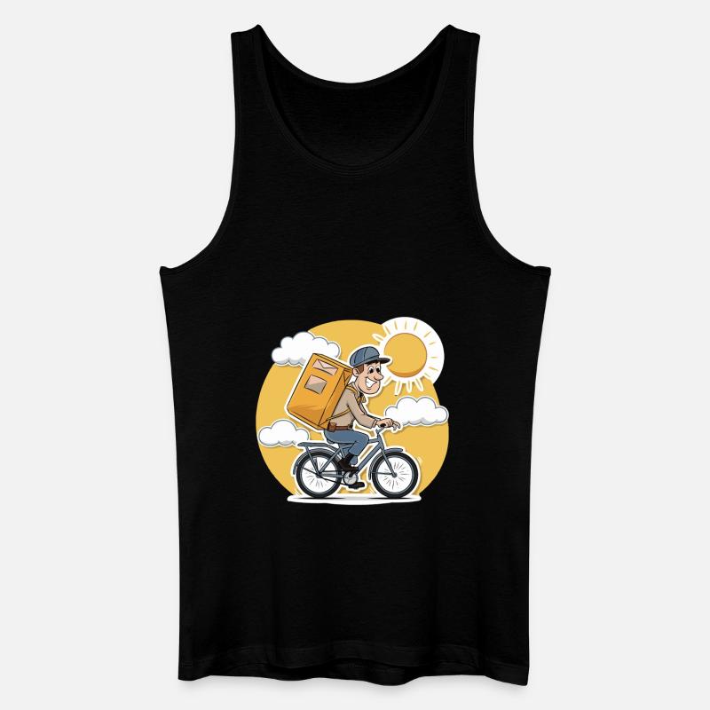 IHR POSTBOTE - Männer Bio Tank Top - Schwarz