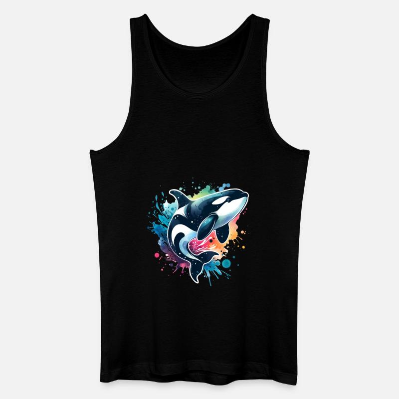 Orca Schwertwal - Männer Bio Tank Top - Schwarz