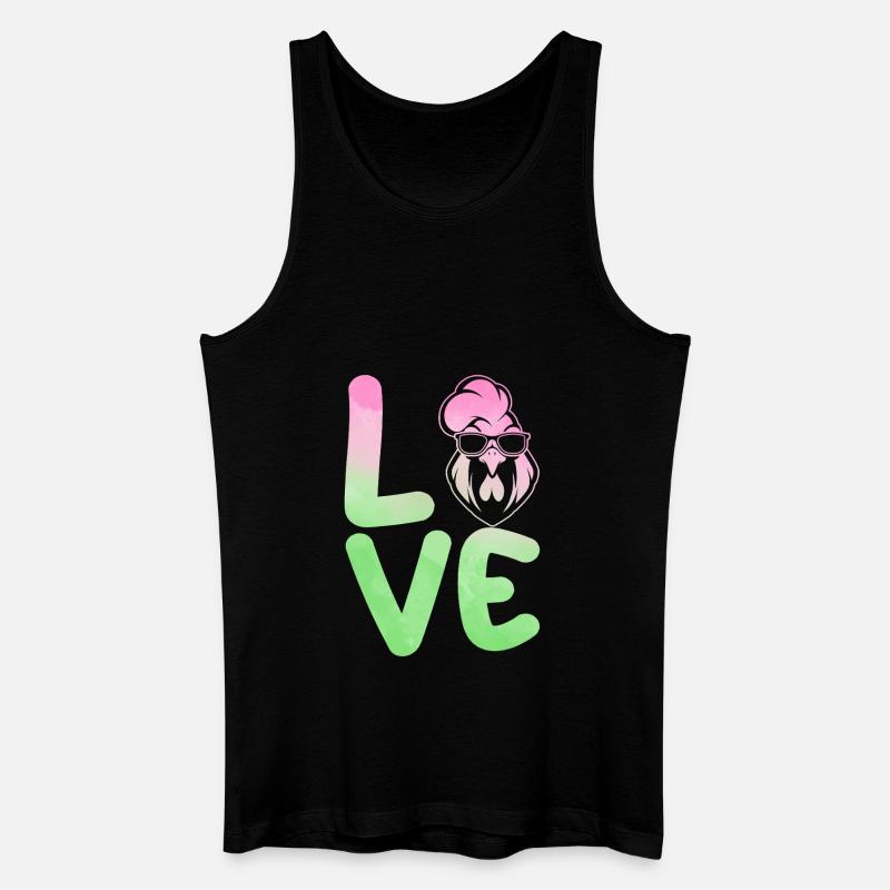 Hühner Hahn - Männer Bio Tank Top - Schwarz