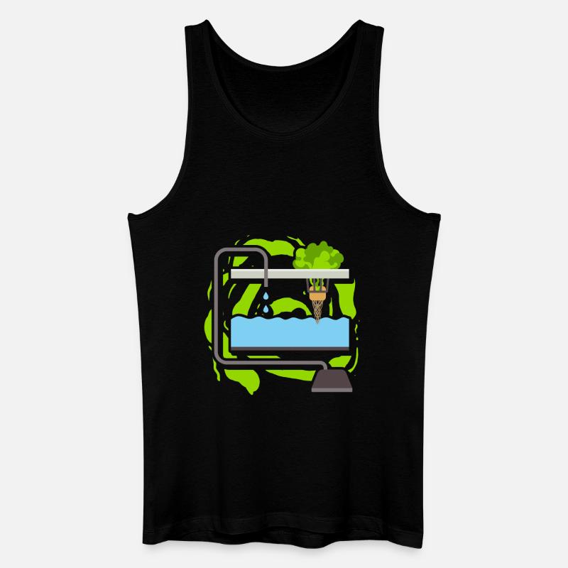 Hydroponik - Männer Bio Tank Top - Schwarz
