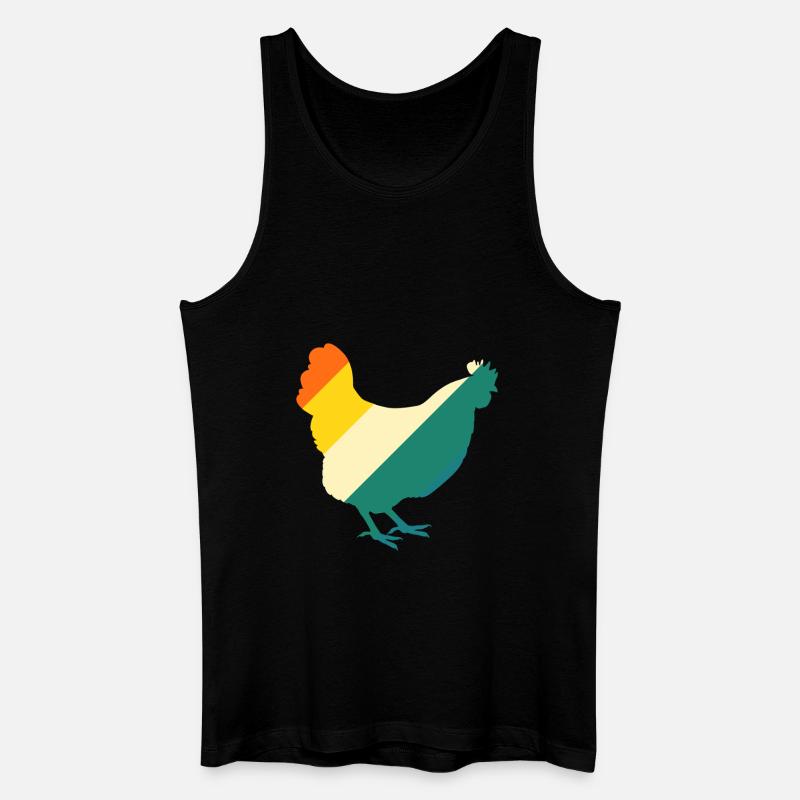 Hühner Henne - Männer Bio Tank Top - Schwarz