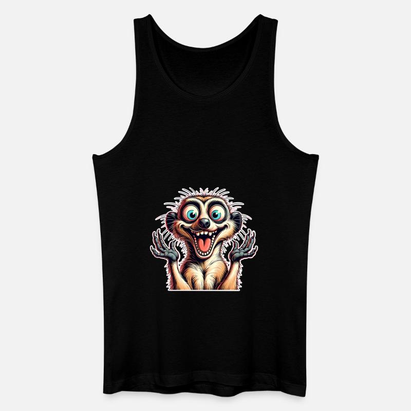 Erdmännchen - Männer Bio Tank Top - Schwarz