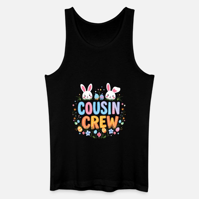 Cousine Crew - Männer Bio Tank Top - Schwarz