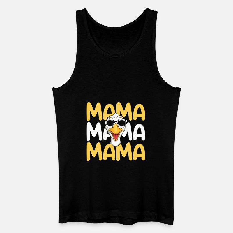Mama Mutter Gans - Männer Bio Tank Top - Schwarz