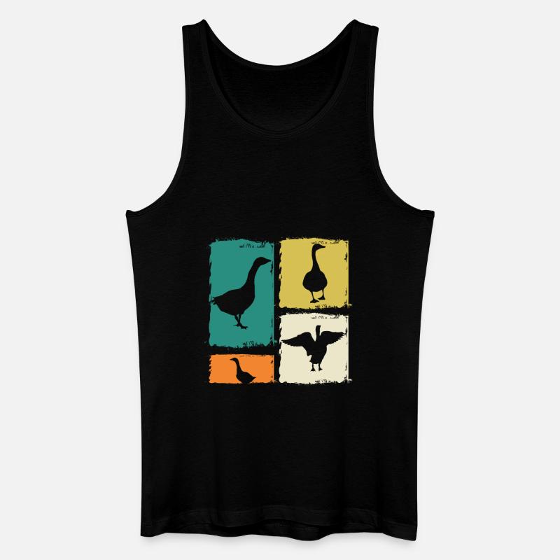 Gans - Männer Bio Tank Top - Schwarz