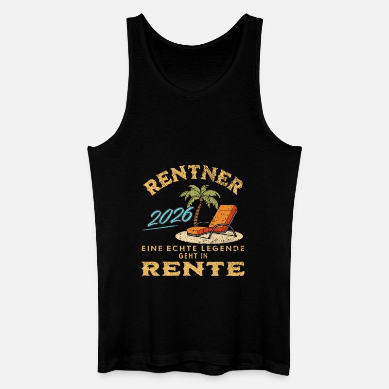 Rentner 2026 - Männer Bio Tank Top - Schwarz