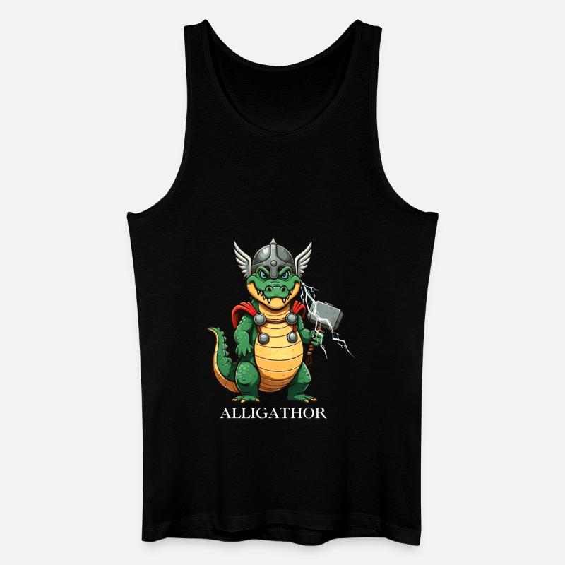 Alligathor - Männer Bio Tank Top - Schwarz