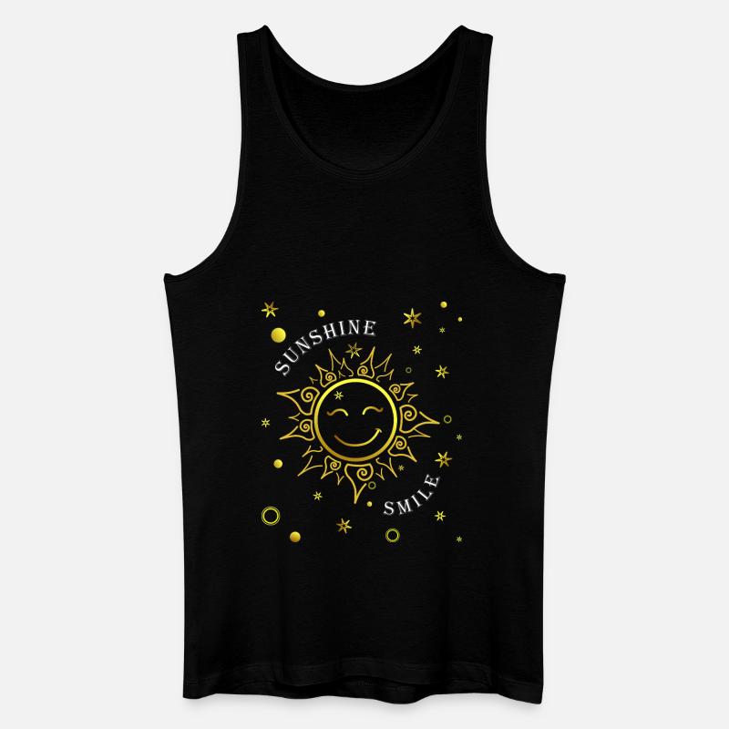 Lachende Sonne - Männer Bio Tank Top - Schwarz