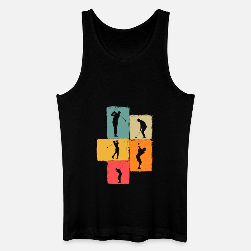 Golfspieler Golf - Männer Bio Tank Top - Schwarz