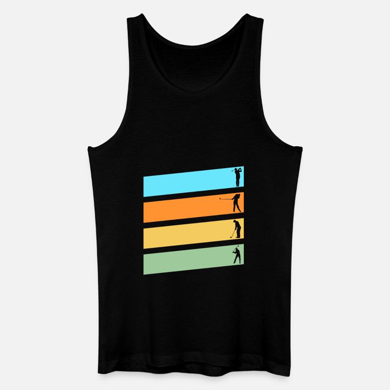 Golfspieler Golf - Männer Bio Tank Top - Schwarz