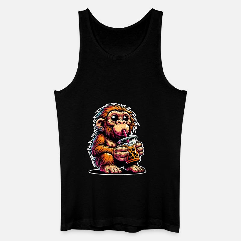 Neanderthal Bubble Tea - Men’s Organic Tank Top - black