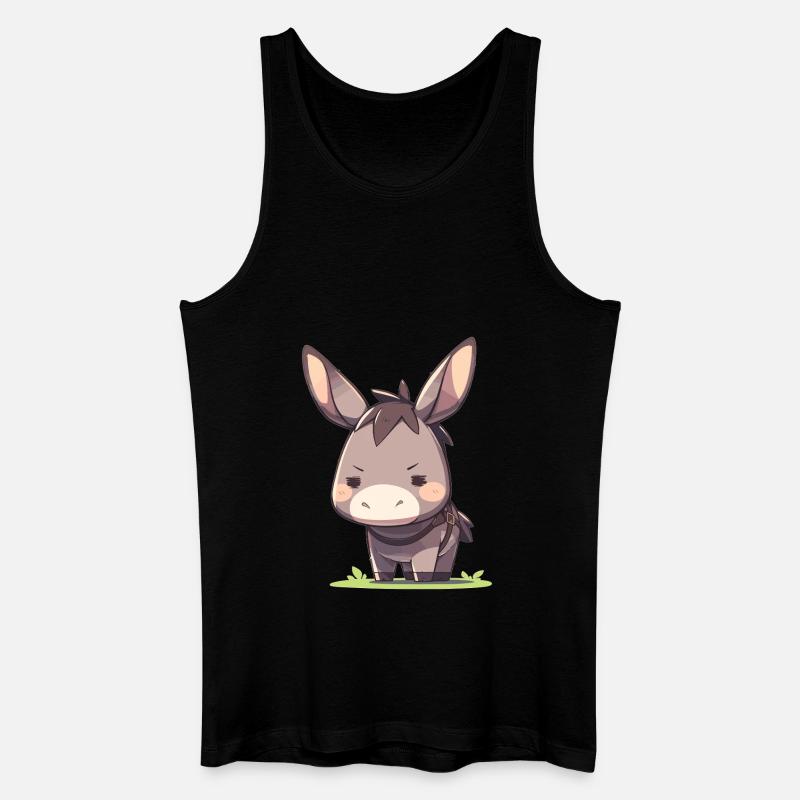 Donkey Esel - Männer Bio Tank Top - Schwarz