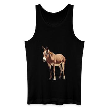 Donkey Esel - Männer Bio Tank Top - Schwarz - Vorne