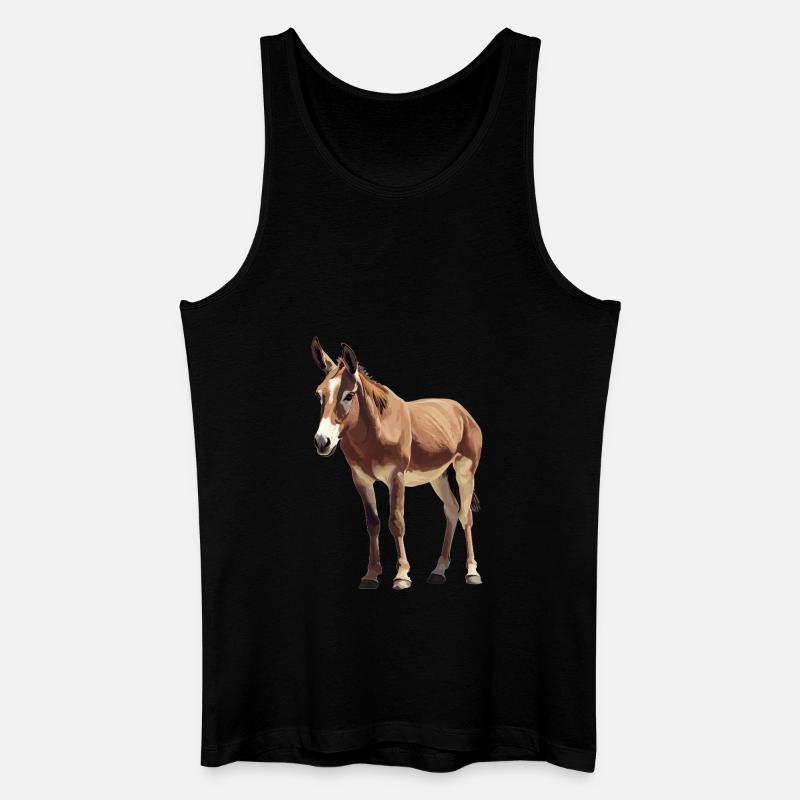 Donkey Esel - Männer Bio Tank Top - Schwarz