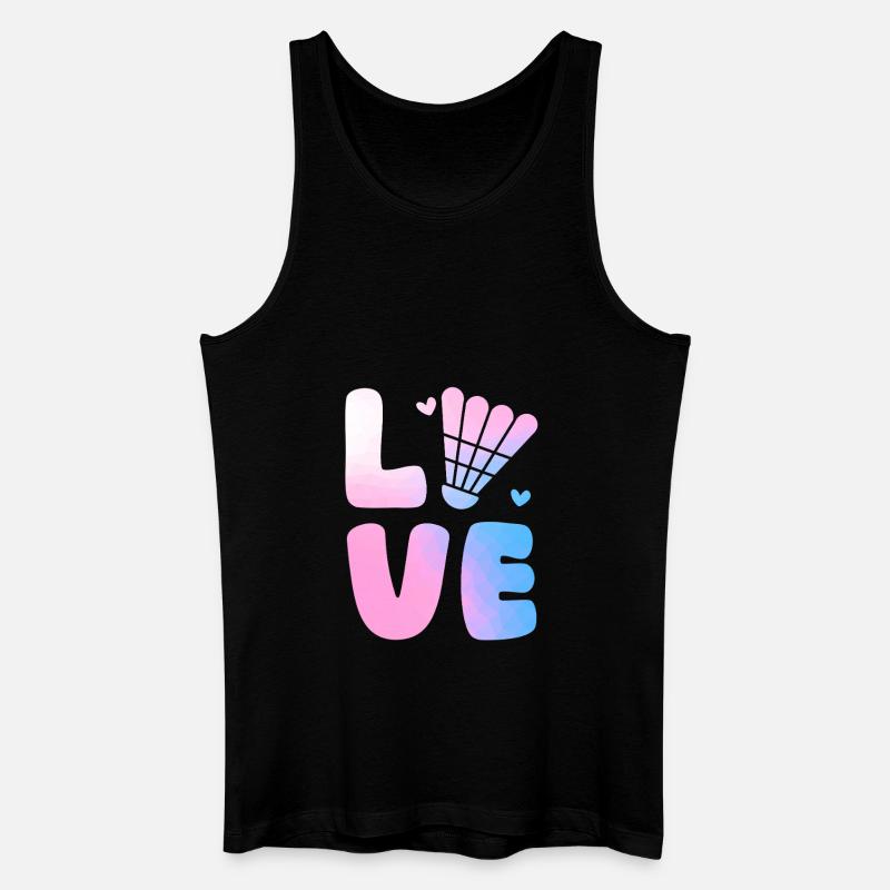 Federball Badminton - Männer Bio Tank Top - Schwarz