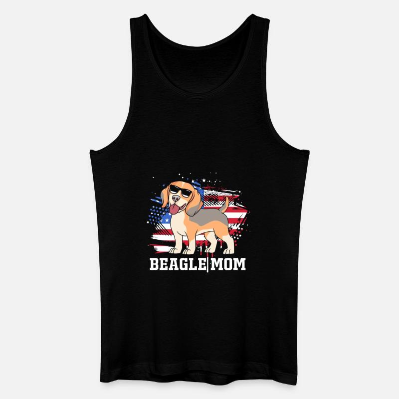 Beagle Mama Mutter Hundemama - Männer Bio Tank Top - Schwarz