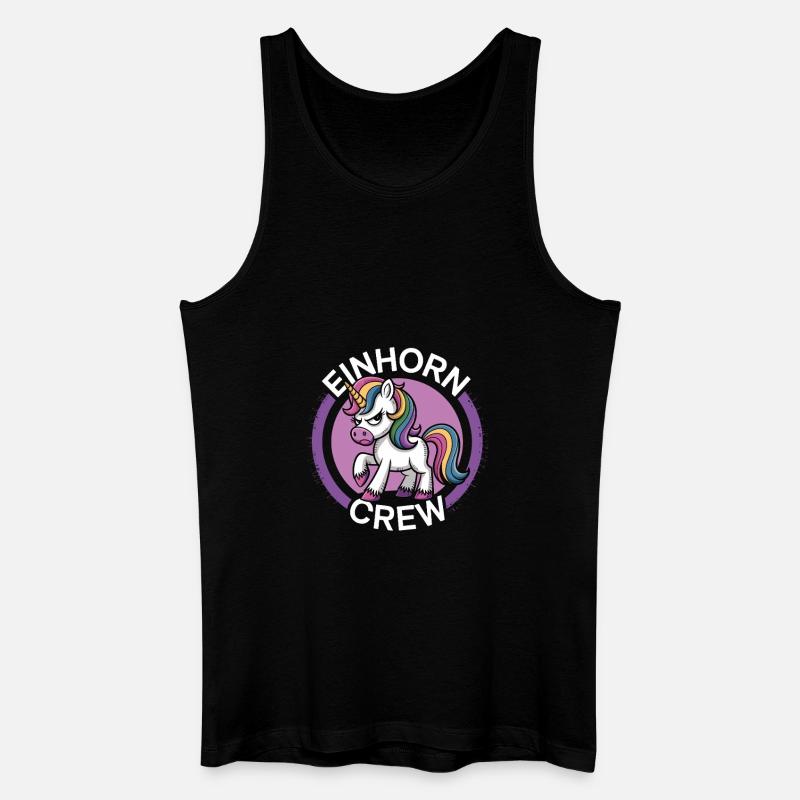 Einhorn crew - Männer Bio Tank Top - Schwarz