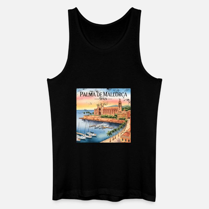 Palma de Mallorca - Männer Bio Tank Top - Schwarz