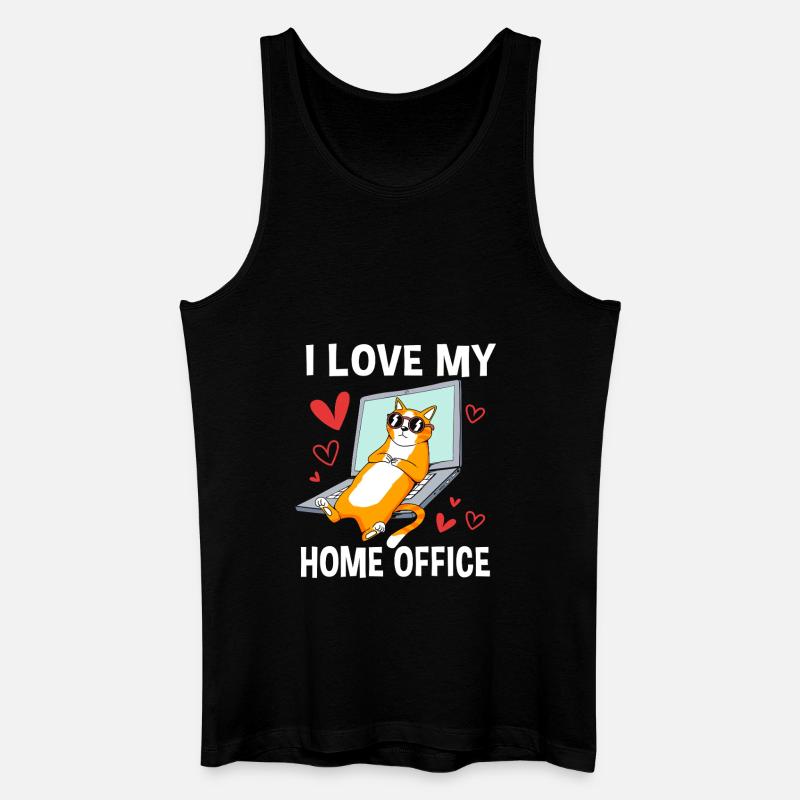 Remote Homeoffice - Männer Bio Tank Top - Schwarz