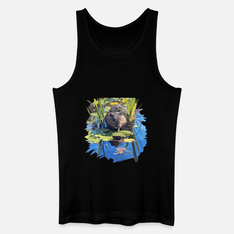 Bisamratten Bisamratte - Männer Bio Tank Top - Schwarz