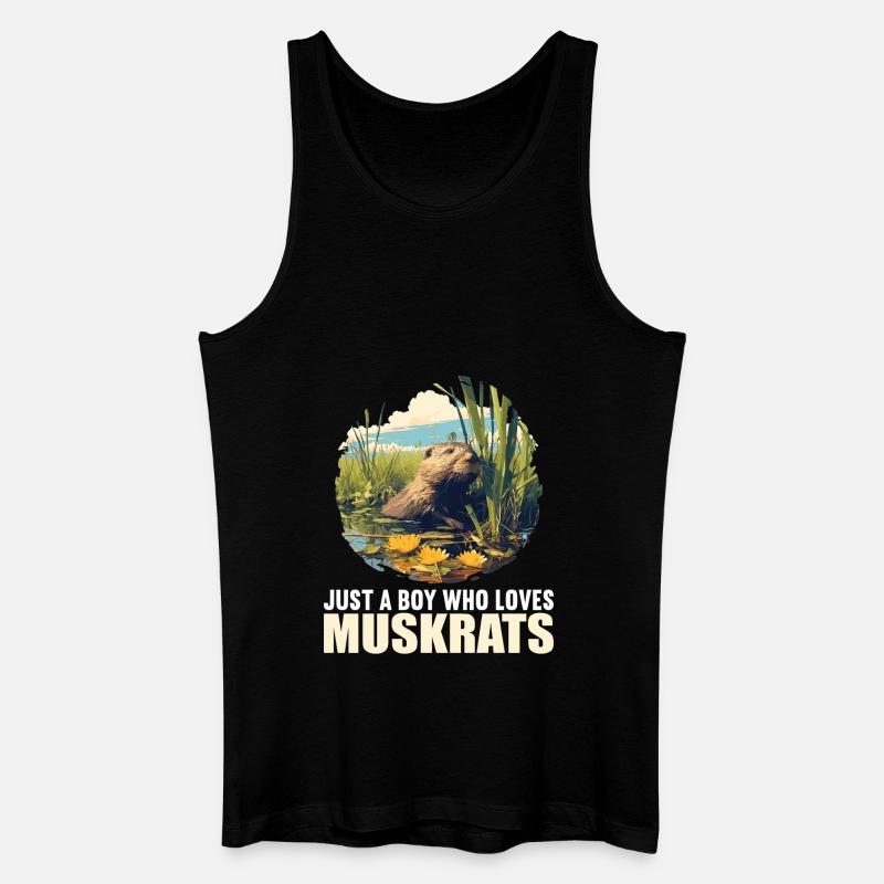 Bisamratten Bisamratte - Männer Bio Tank Top - Schwarz