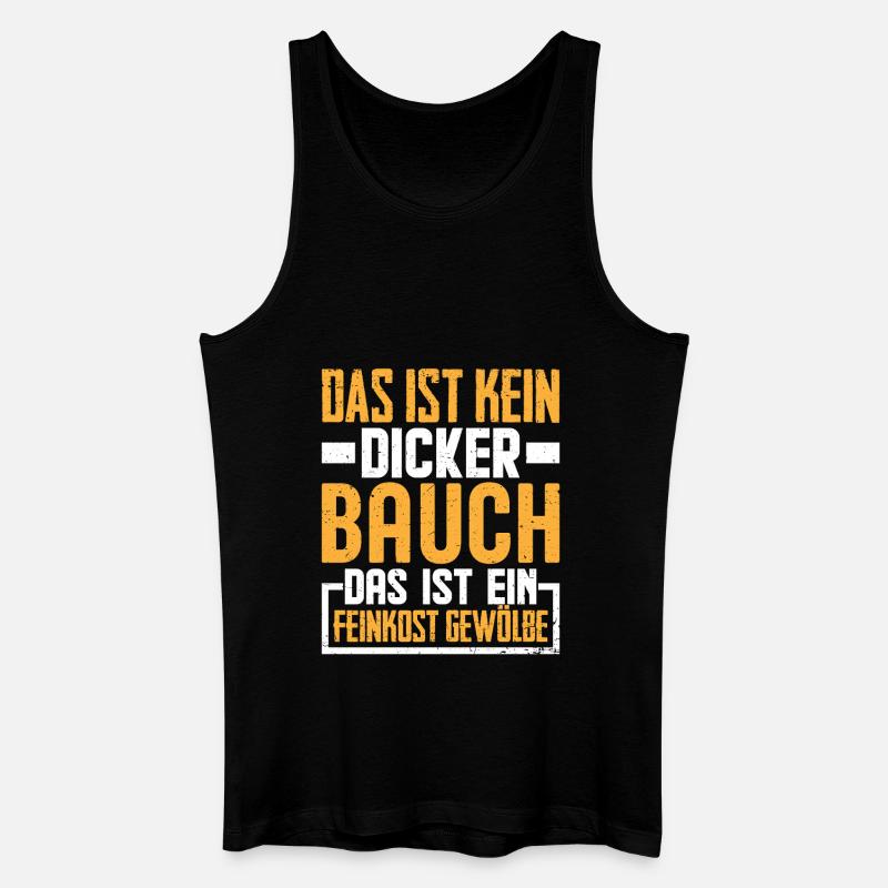Dicker Bauch Lustig Spruch Geschenk - Männer Bio Tank Top - Schwarz