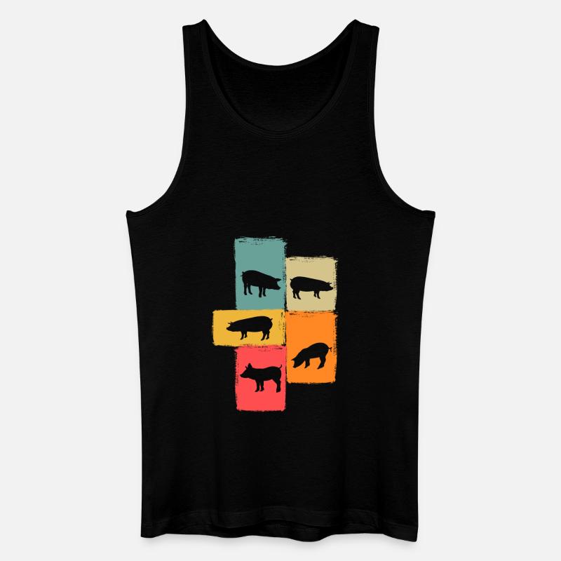Schwein - Männer Bio Tank Top - Schwarz